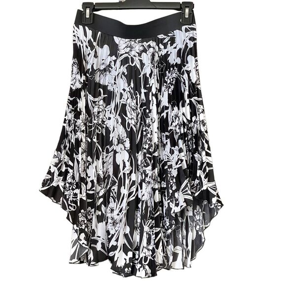 Covington Womens Skirt Size Small Floral Accordion Pleated High Low Bohemian - Picture 1 of 9